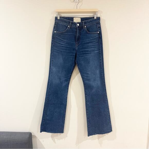 CQY Jeans Straight Leg Frayed Hem High Waisted Women’s size 27 Medium Blue - Picture 1 of 10